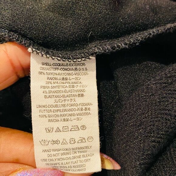 Free People Black V Neck Keyhole Skater Dress Size Small - Picture 6 of 7